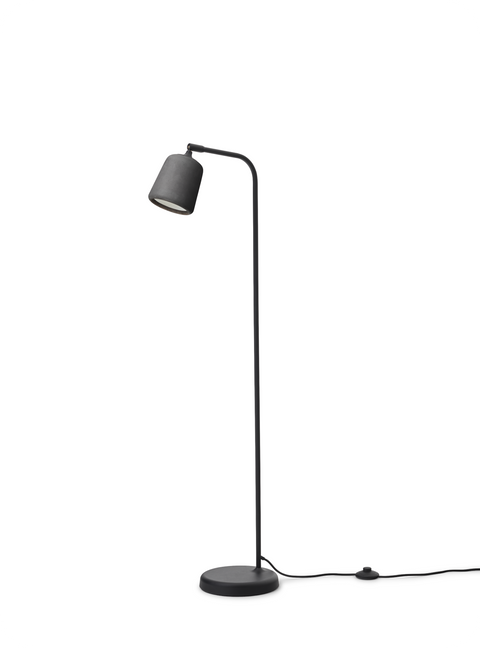 Material floor lamp