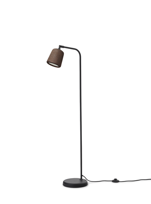 Material floor lamp