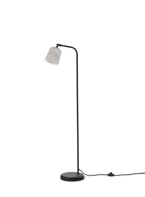 Material floor lamp