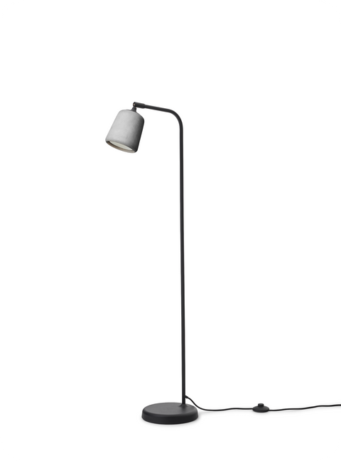 Material floor lamp