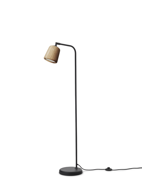 Material floor lamp