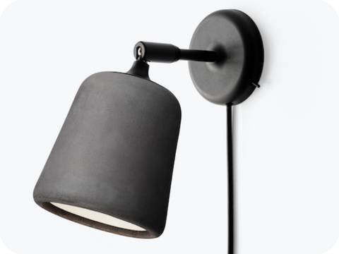 Material wall lamp