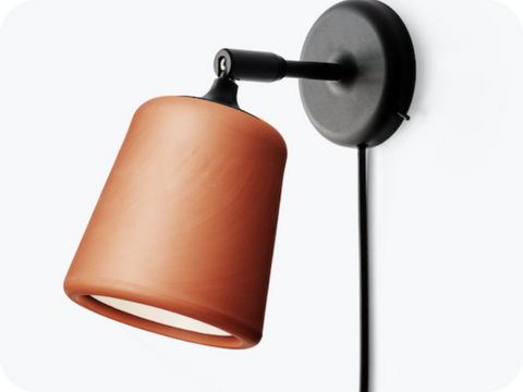 Material wall lamp