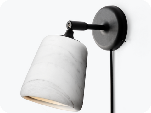 Material wall lamp