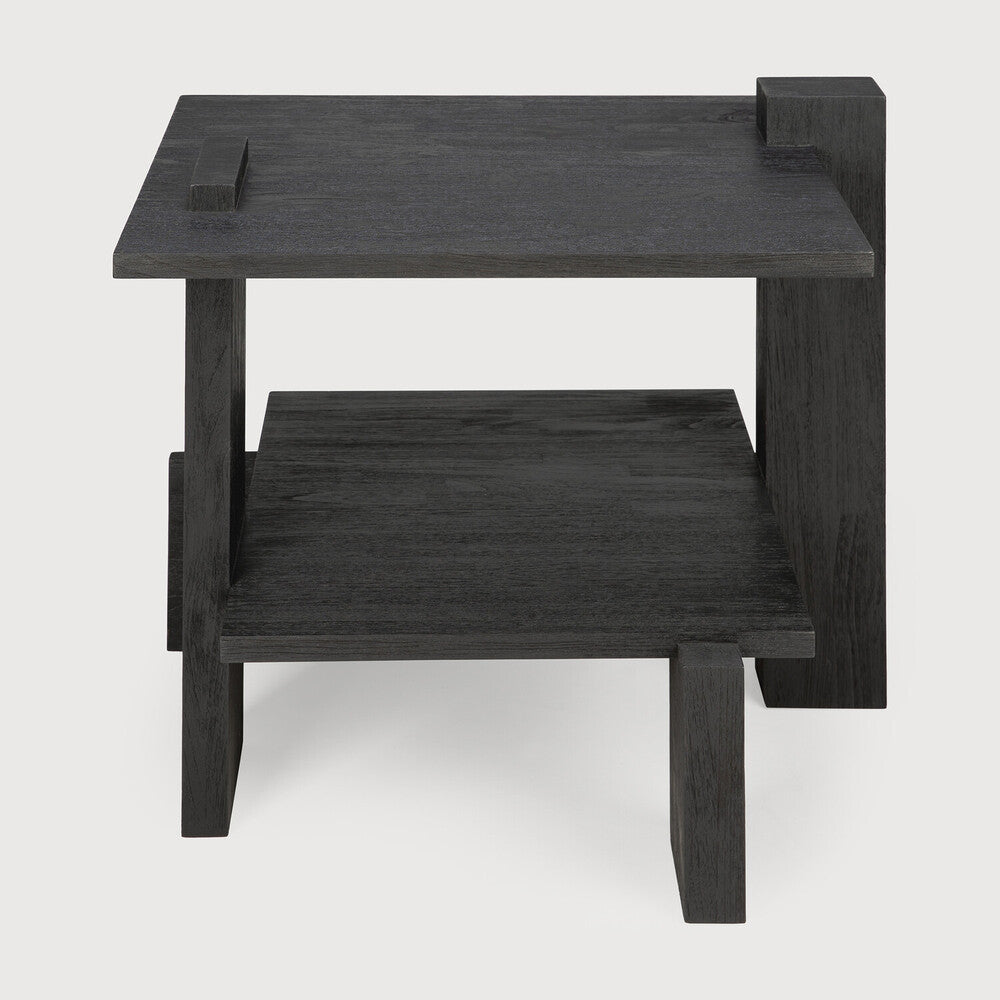 Abstract Black Side Table