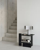 Abstract Black Side Table