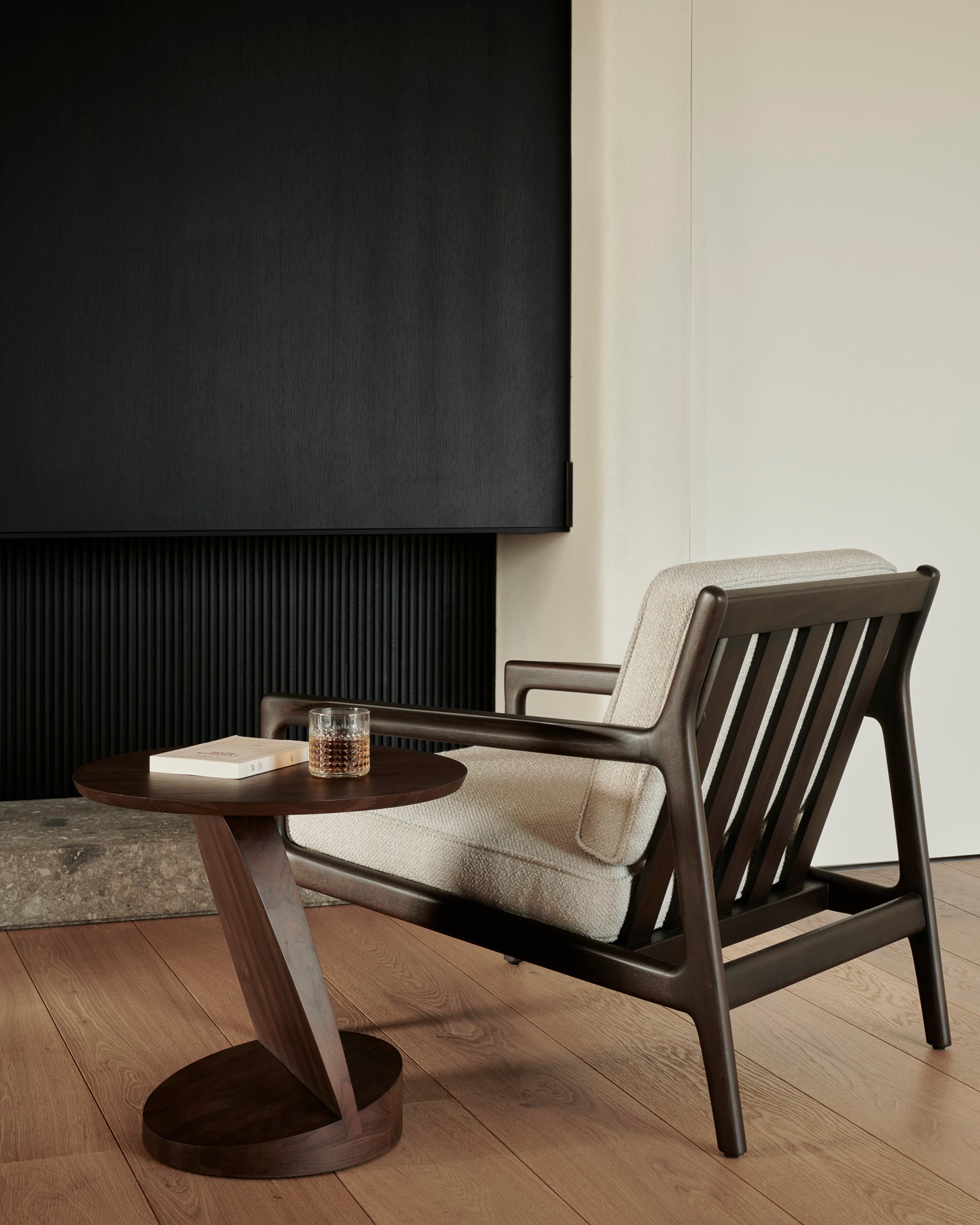 Oblic Teak Side Table