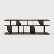 Geometric Dark Teak Console