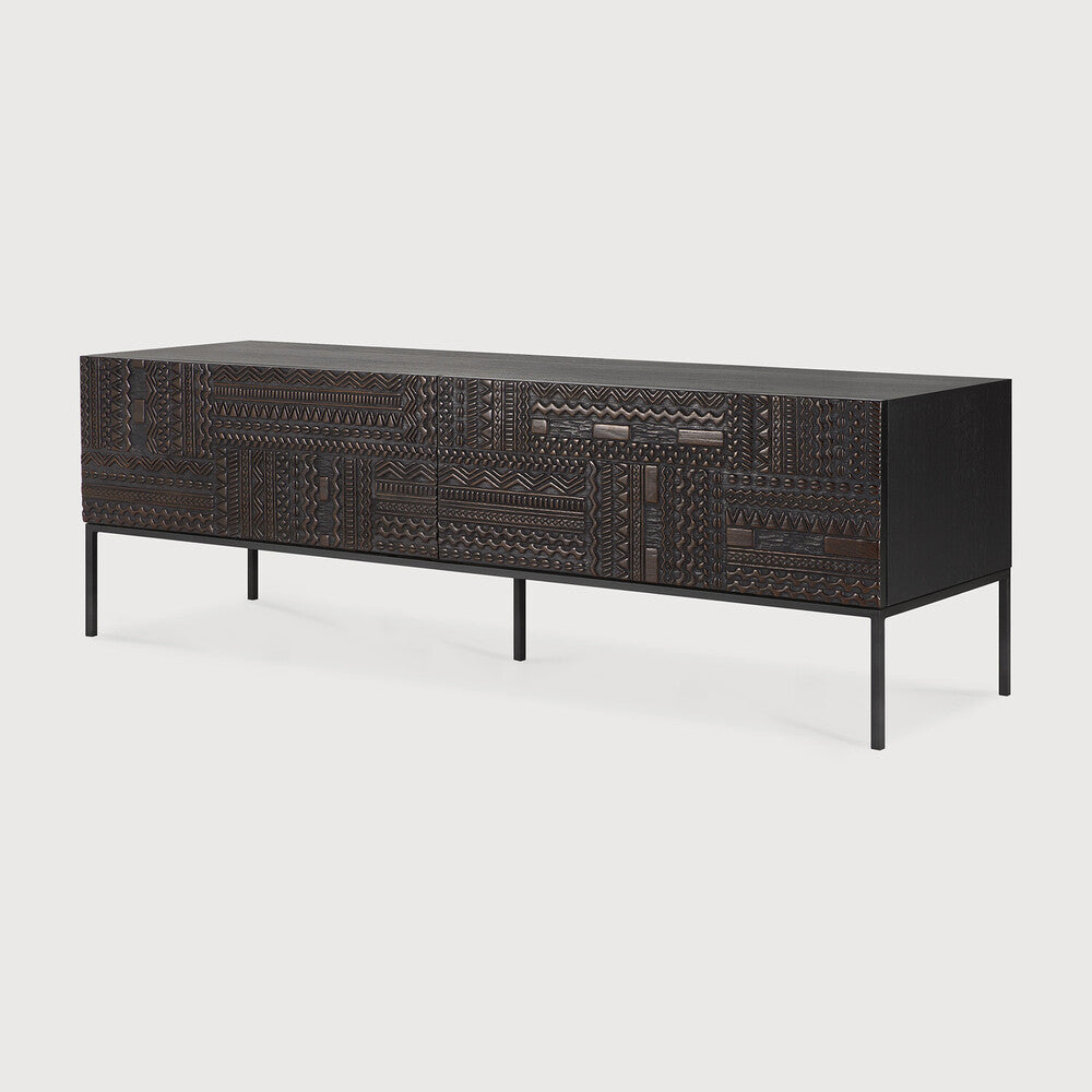 Tabwa Carved Oak TV Unit