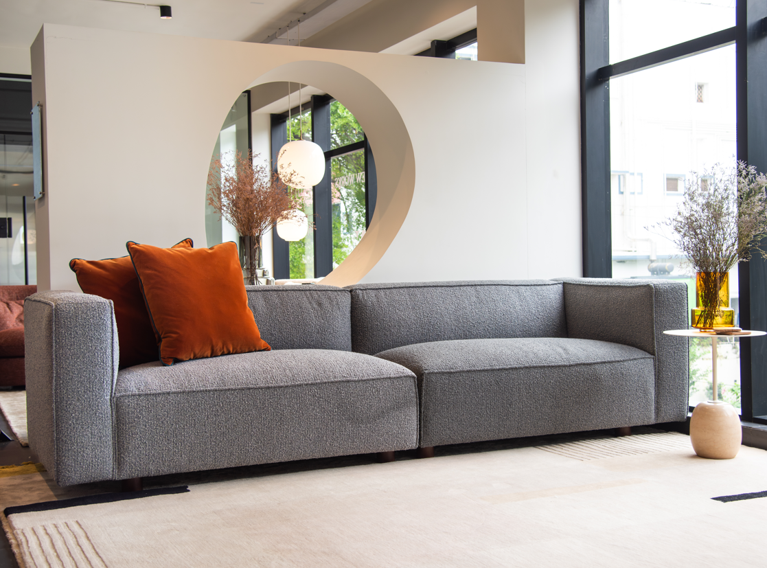 Aretha 4 Seater Boucle Charcoal
