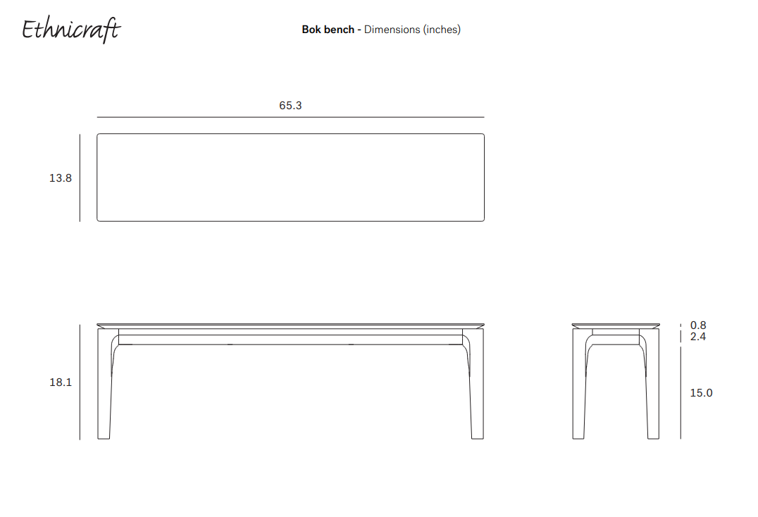 Bok Teak Dining Bench