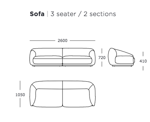 Montholon 3 seater