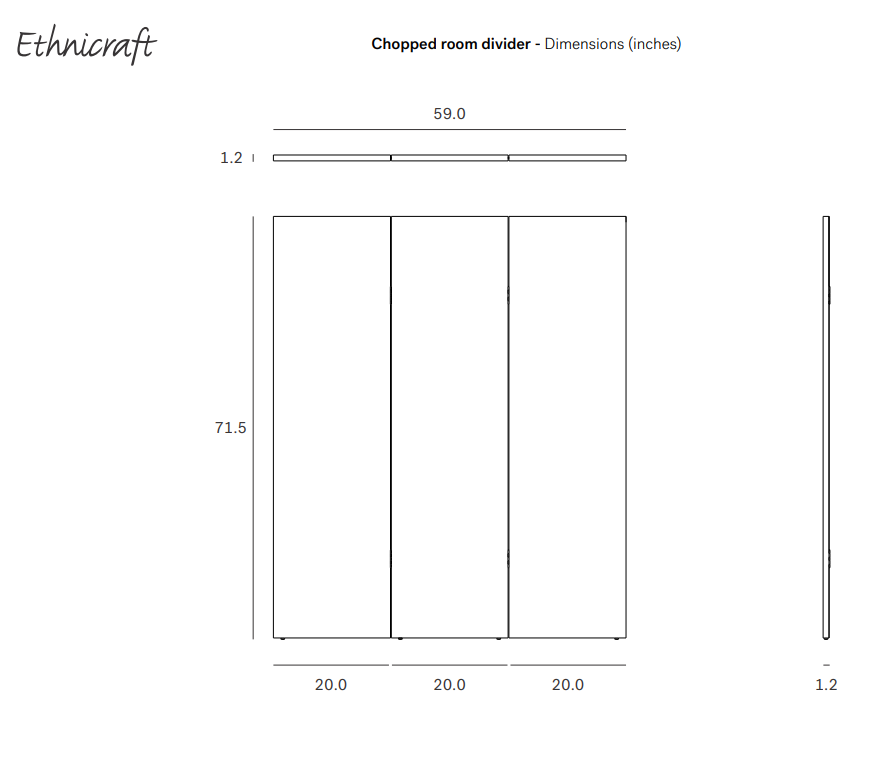 Chopped Natural Oak Divider