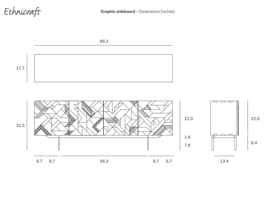 Graphic 4-Door Sideboard