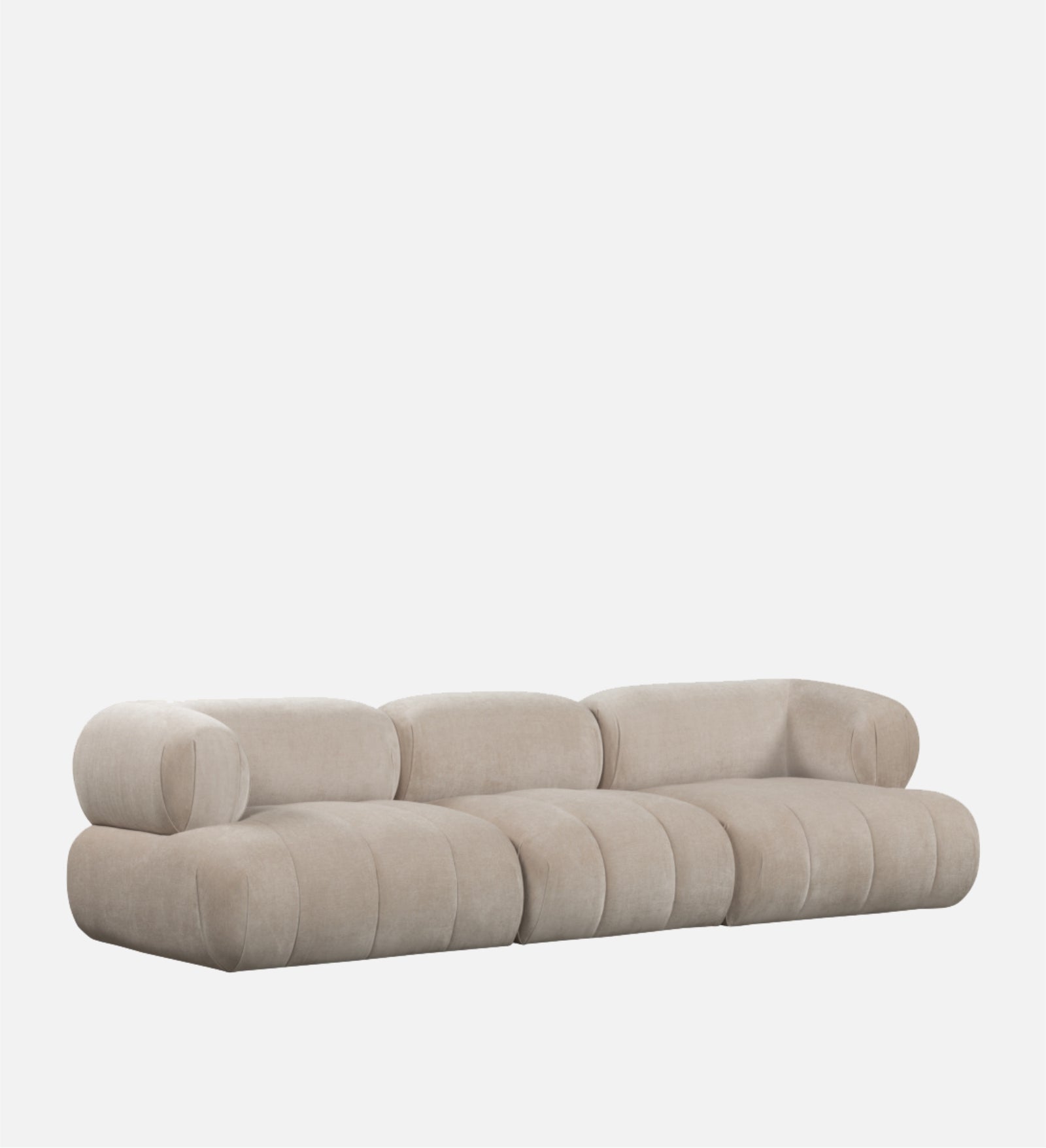 Leon 4 Seater Velvet Natural