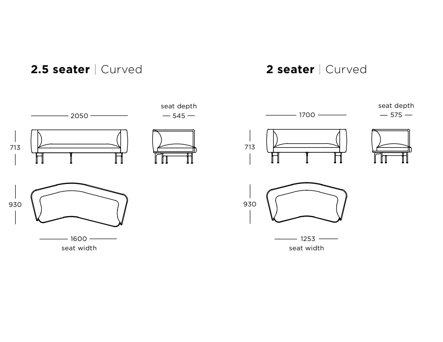 Lilin Elegant Curved Sofa