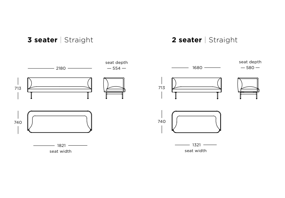 Lilin Elegant Curved Sofa
