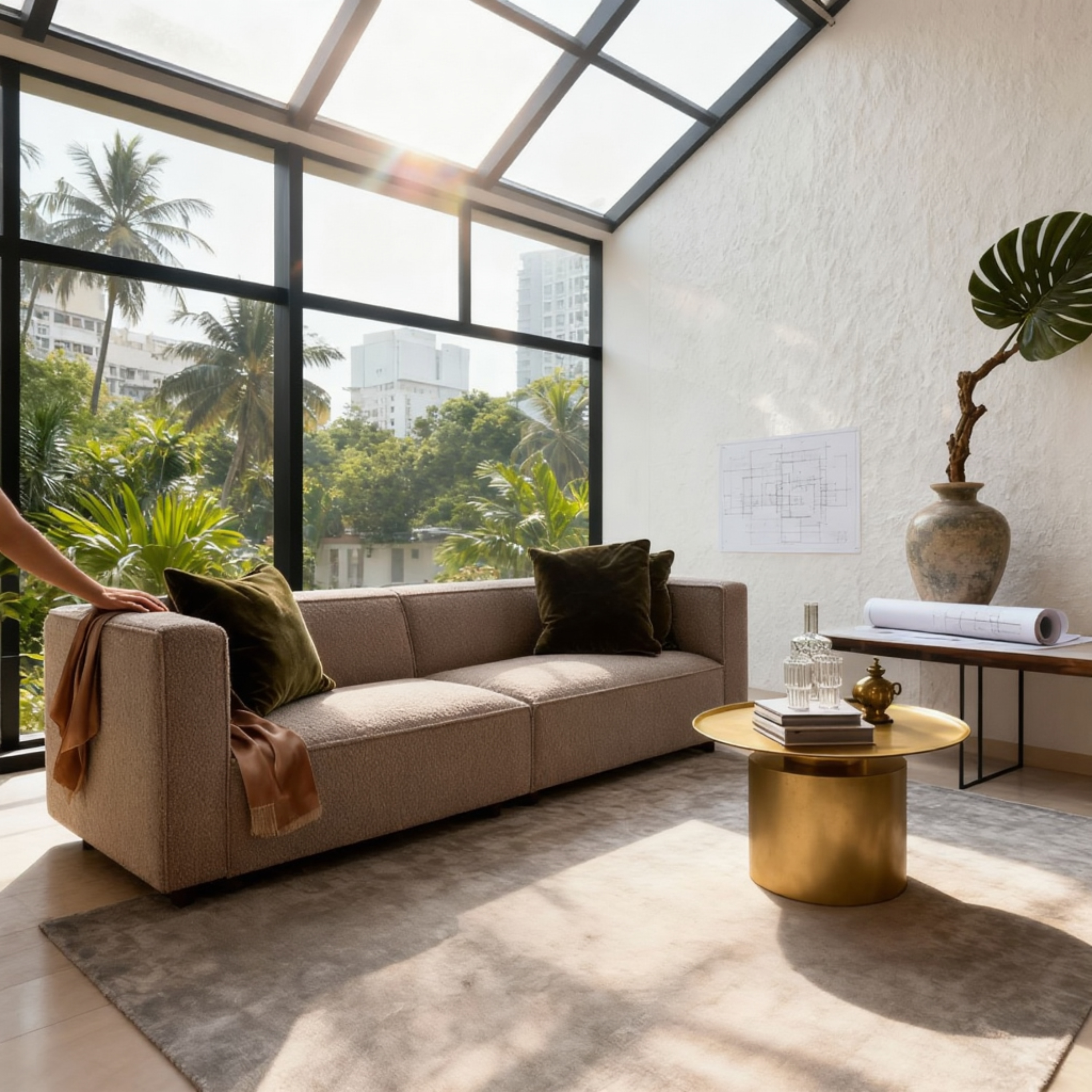 Aretha 4 Seater Boucle Mink