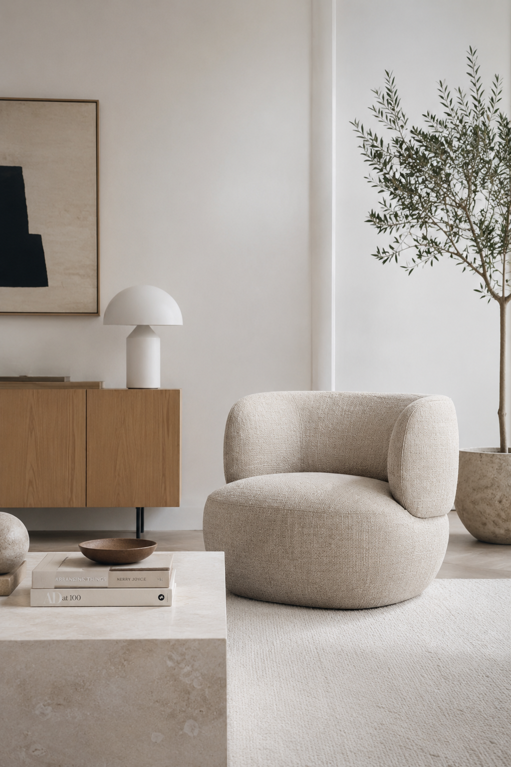 Patricia Swivel Chair Chenille Oat