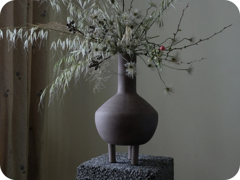 Duck vase, fat - Taupe