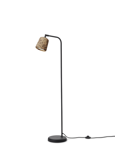 Material floor lamp